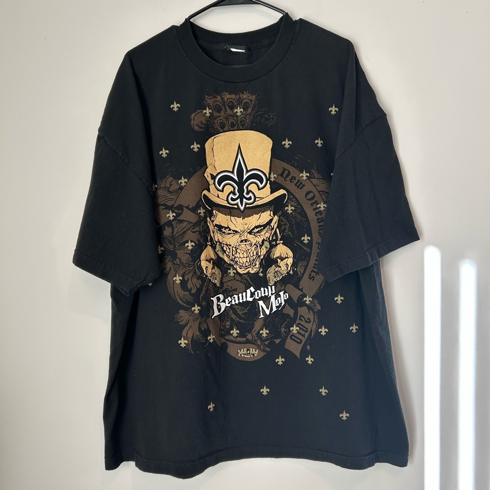 New Orleans Saints Super Bowl XLIV 3X Black T-shirt